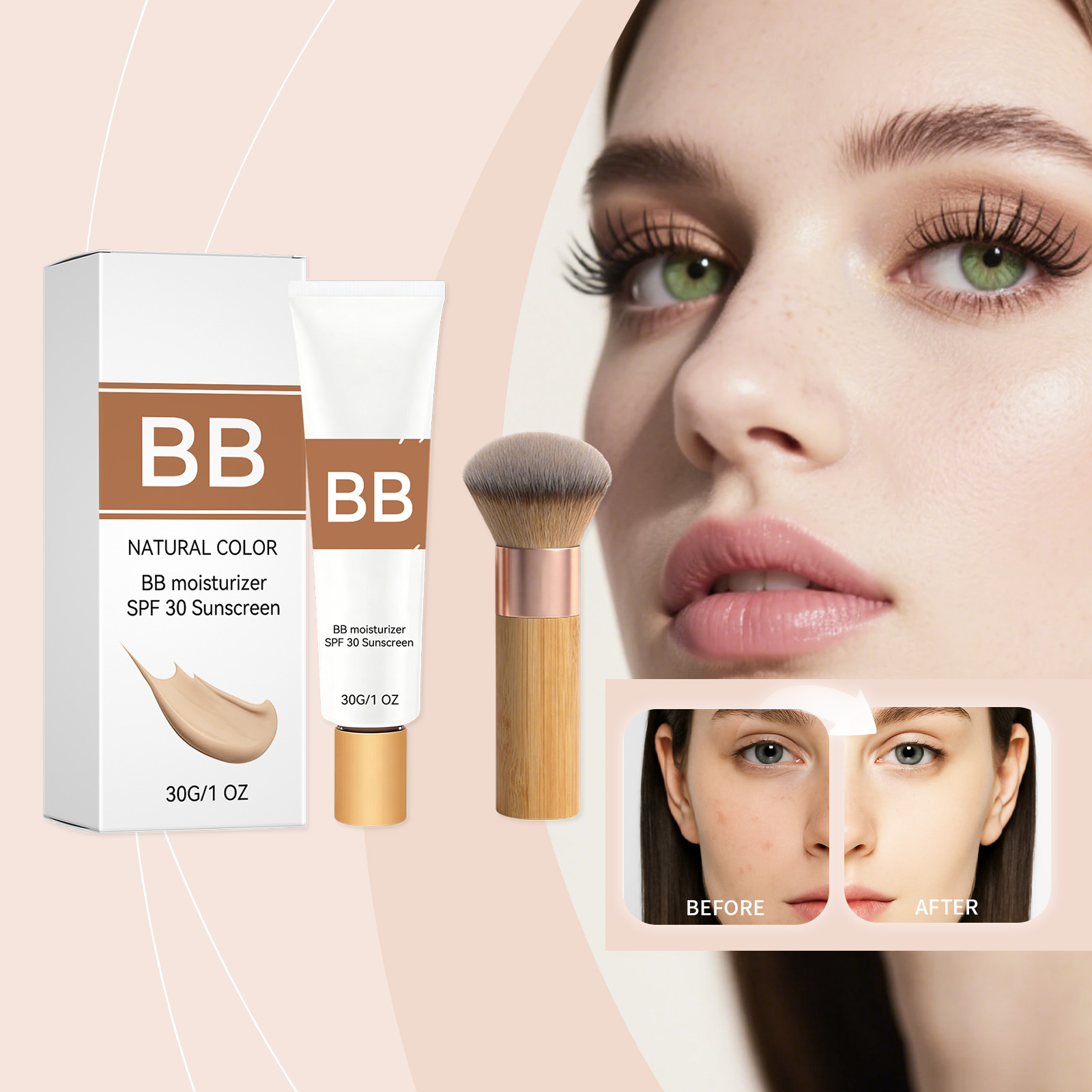 Makeup Beauty Ro - Krem BB z filtrem SPF 30,