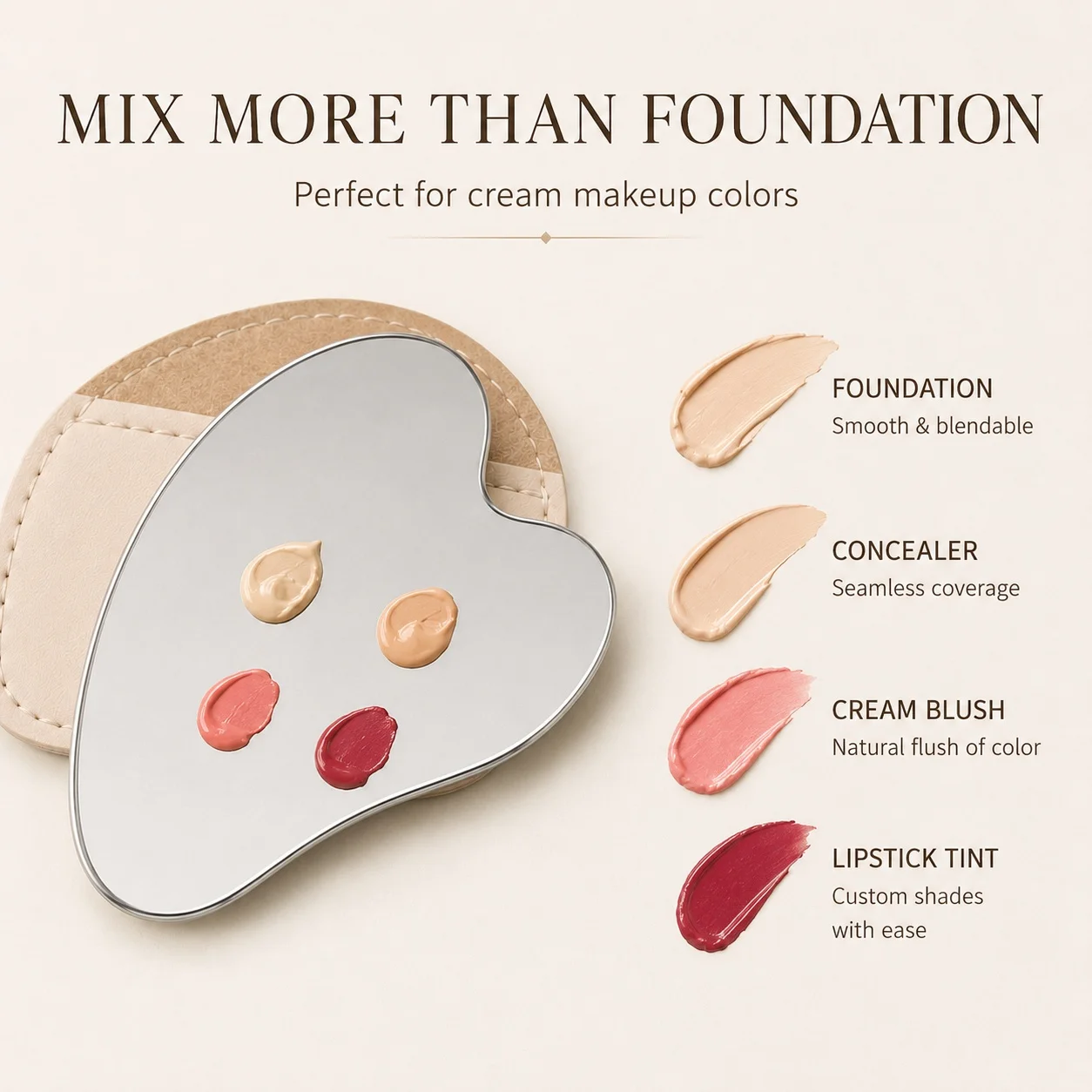 Beauty Makeup Tool - Paleta do mieszania makijażu w kształcie