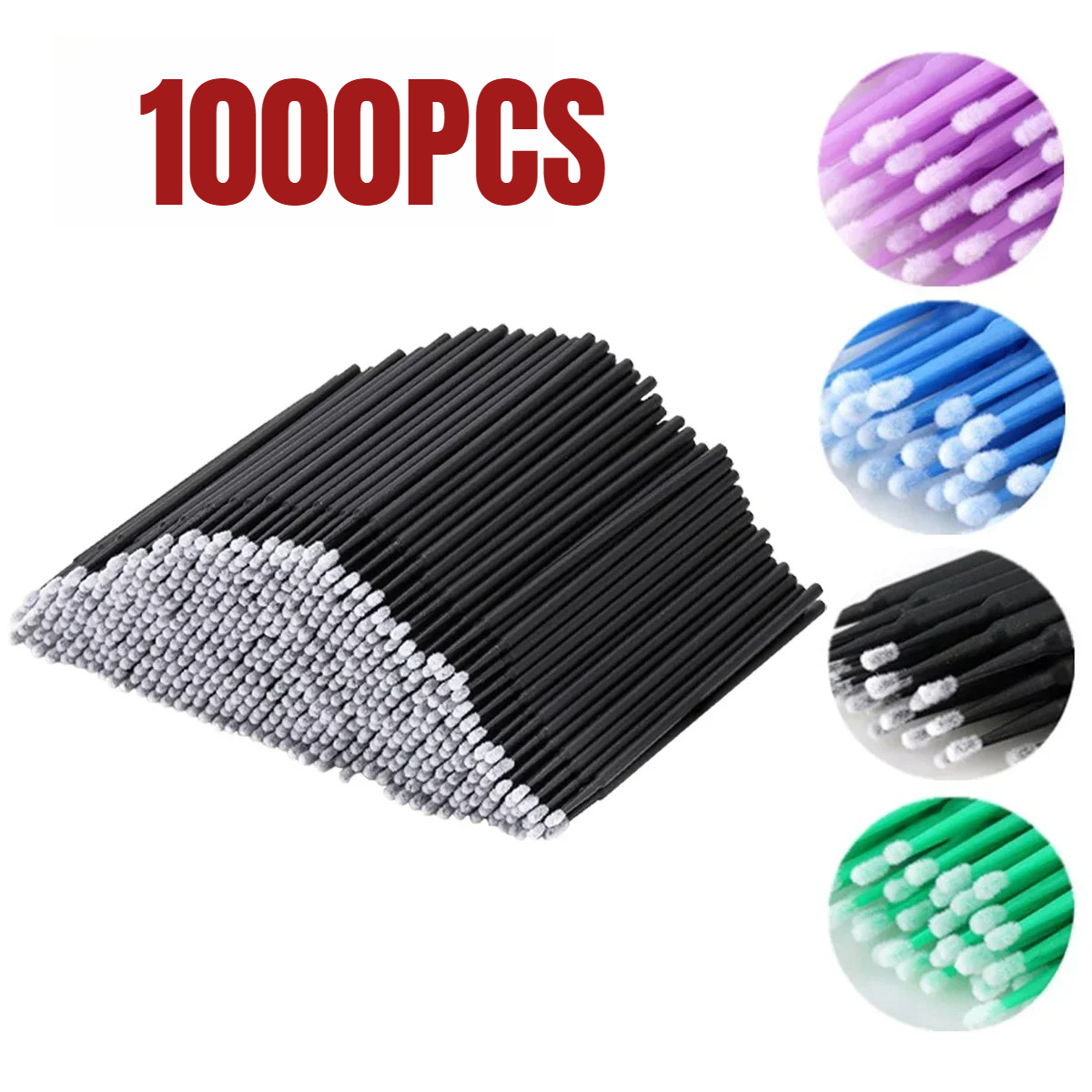 Beauty Makeup Tool - 1000/500 SZT. Szczoteczka do czyszczenia rzęs,