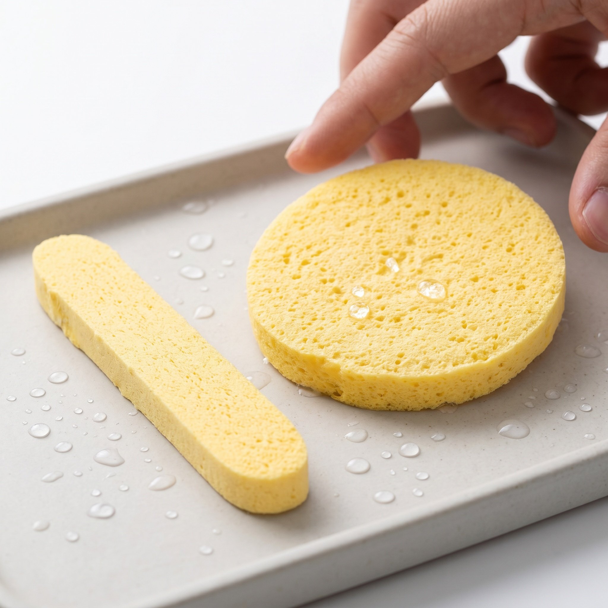 Beauty Makeup Tool - Okrągła, kompresowana gąbka do makijażu, miękka