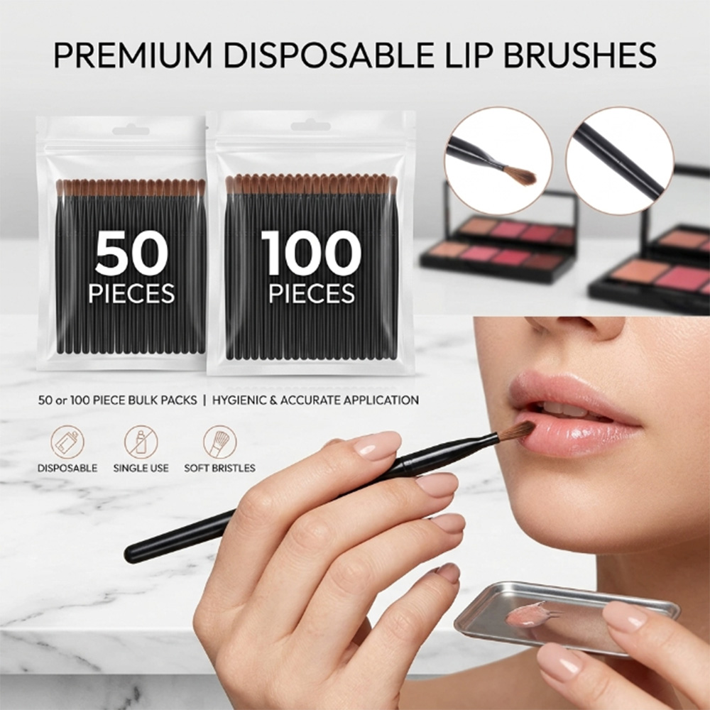 Makeup Beauty Ro - Zestaw 50/100 szt. jednorazowych pędzelków do