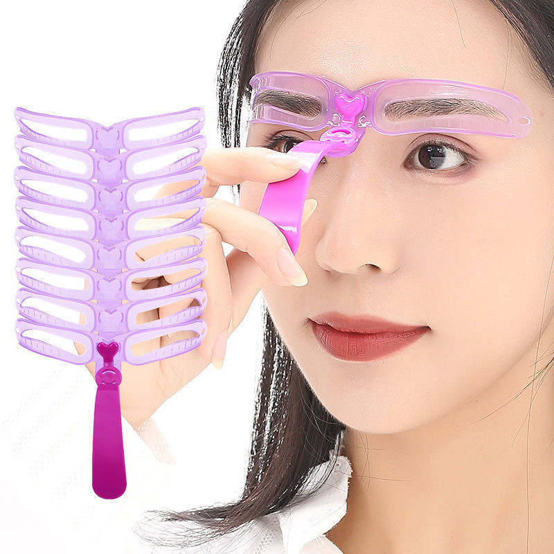 Beauty Makeup Tools Set - 8 w 1 wzornik do brwi