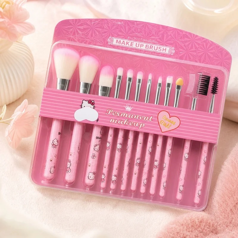 Hello Kitty 12-częściowy zesta – Beauty Makeup Tools Set recenzja i cena