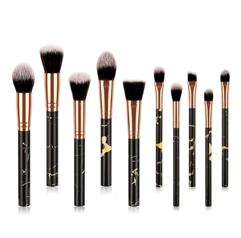 10 szt. marmurkowych pędzli do – Makeup Beauty Ro recenzja i cena