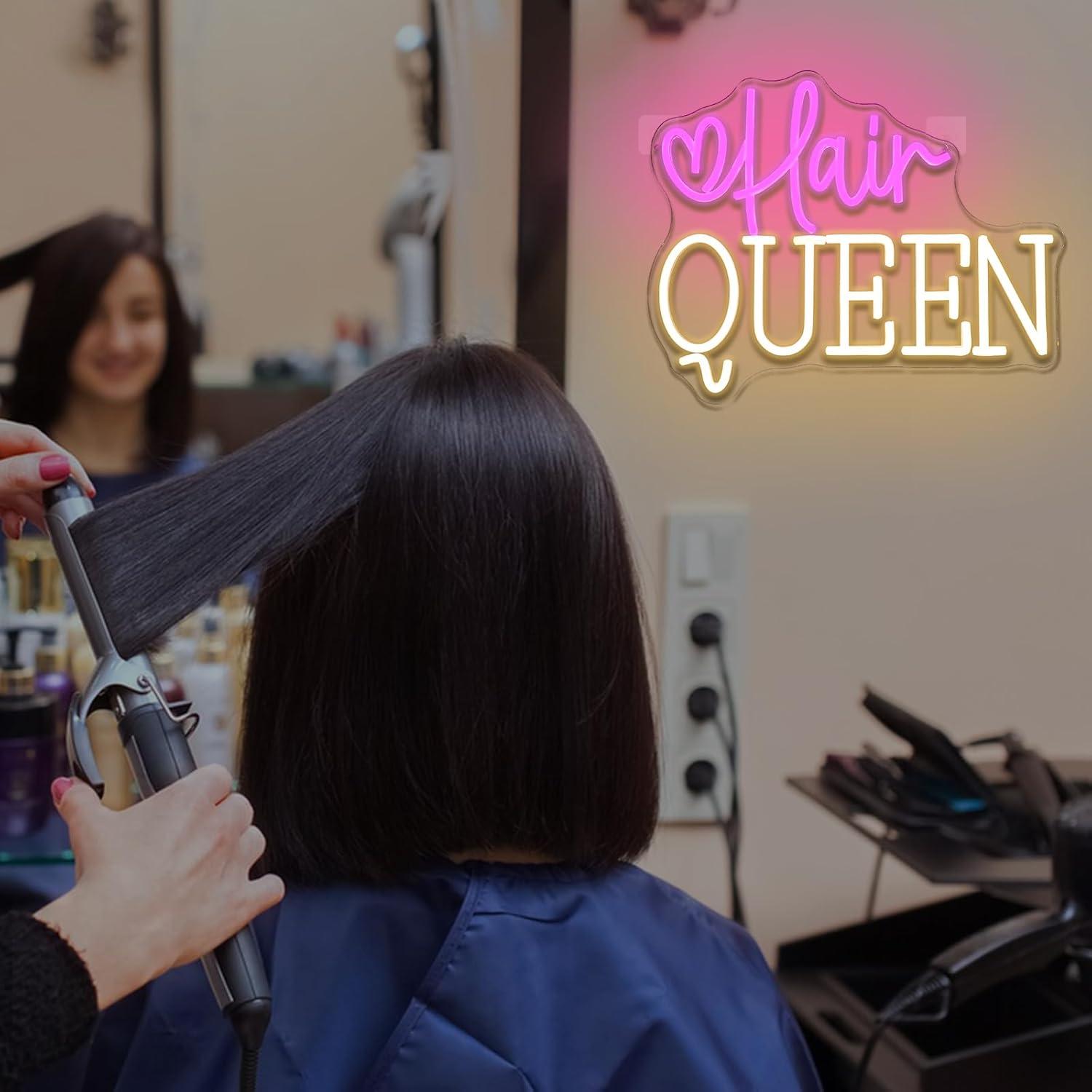 Neonowy znak „Hair Queen” z mo – Beauty Makeup Store recenzja i cena