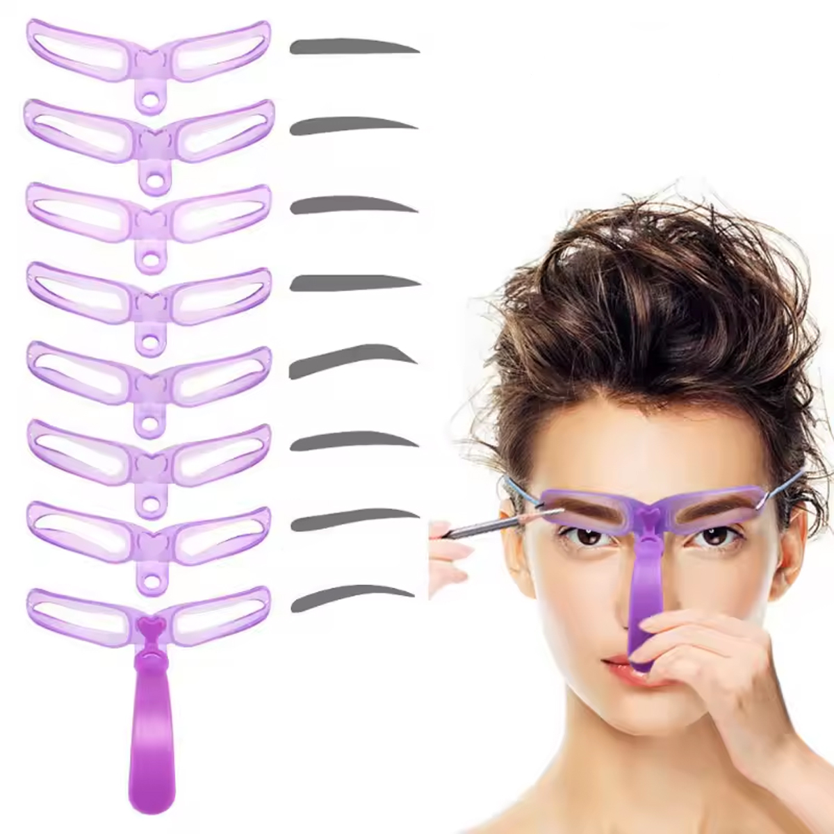 8 w 1 Szablon do Brwi Wielokro – Beauty Makeup Tools Set recenzja i cena